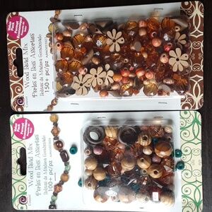 Wood bead assorted mix